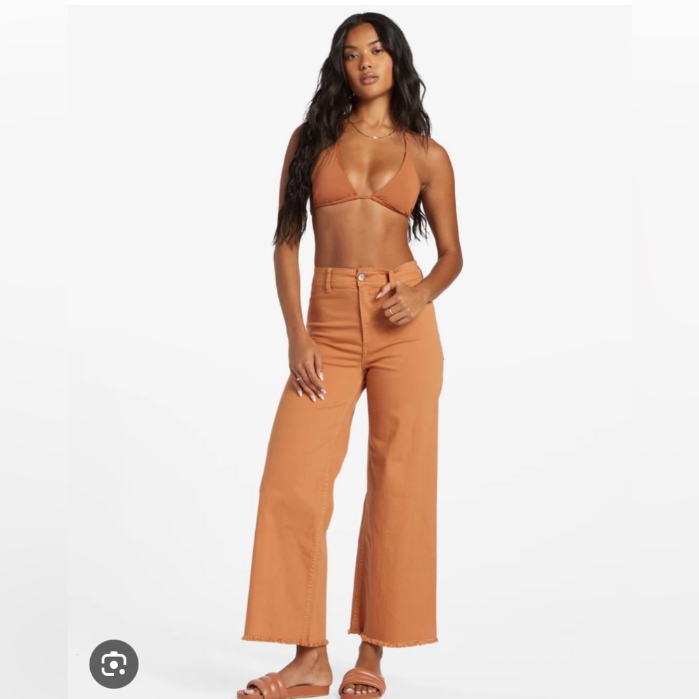 Billabong Free Fall High Waisted Pants in Toffee NWT
